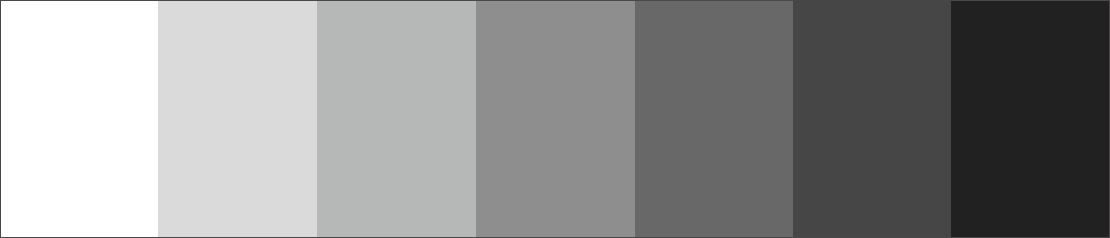 Тональная шкала - 7 оттенков серого